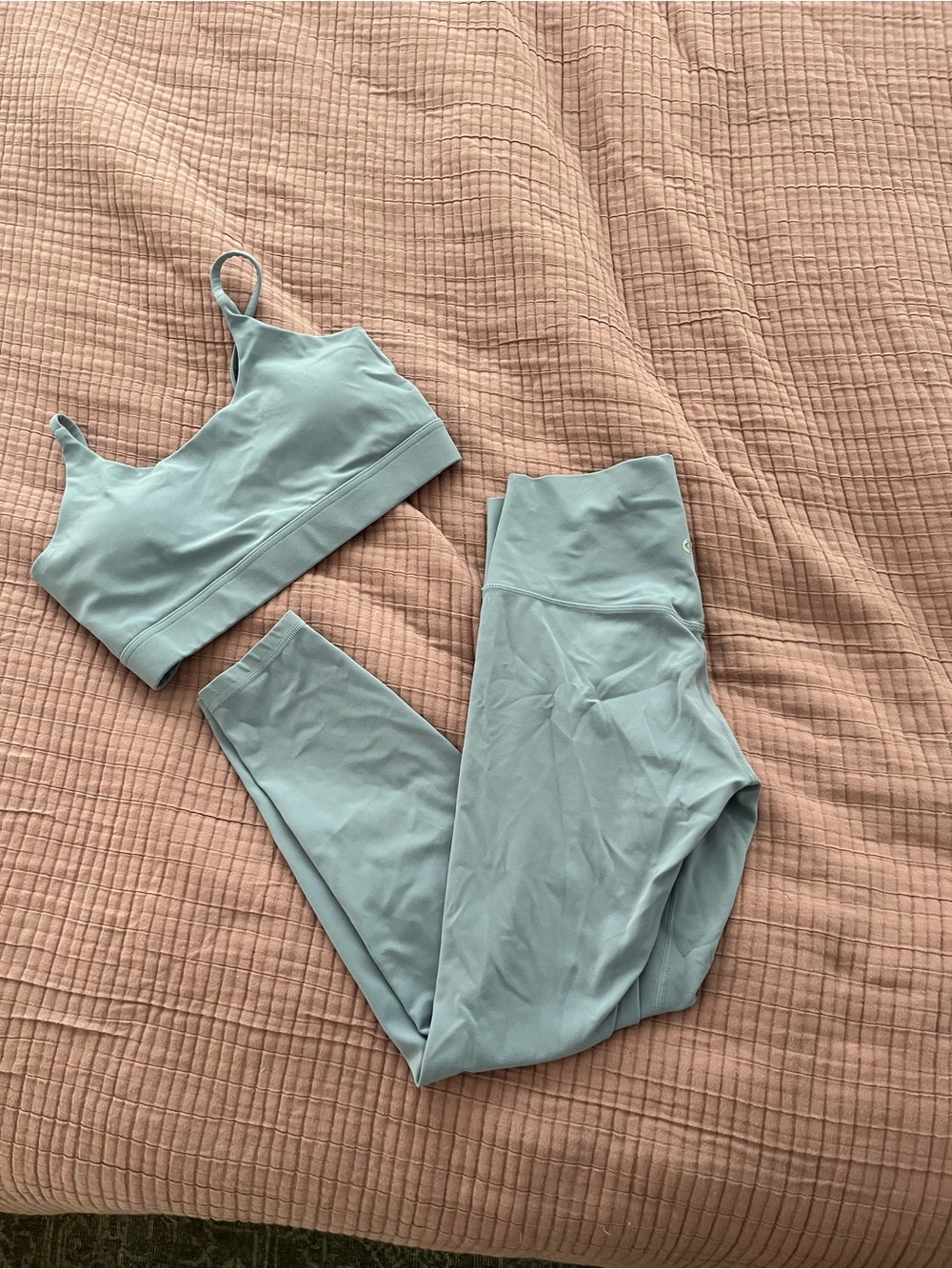 Dusty Blue Workout Set - Picture 1 of 3